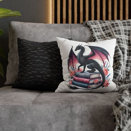 Discover Tairn Fourth Wing inspired Dragon Pillow - Tairn and Andarna