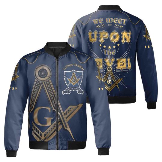 Discover Customized Freemason We Meet Upon The Level Masonry Bomber Jacket