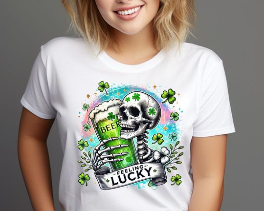 Discover Feeling Lucky Shirt, Funny St. Patrick's Day  T-Shirt