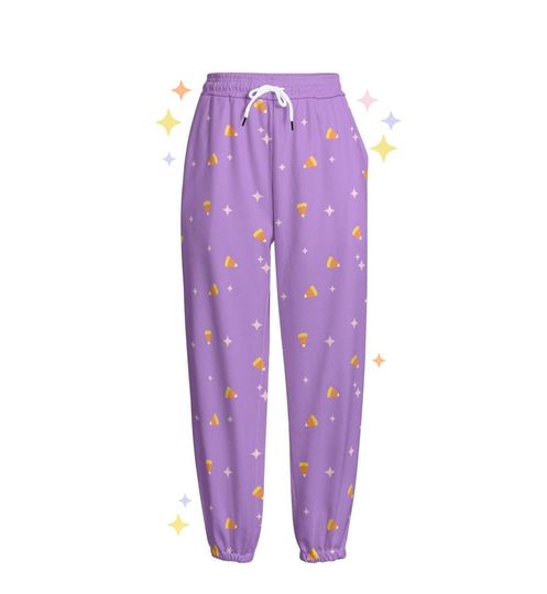 Discover Candy Corn Joggers | Halloween Purple Pastel Alt clothing