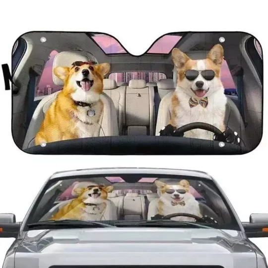 Discover Welsh Corgi Car Sunshade, Corgi Car Sun Shade, Corgi Auto Sunshade