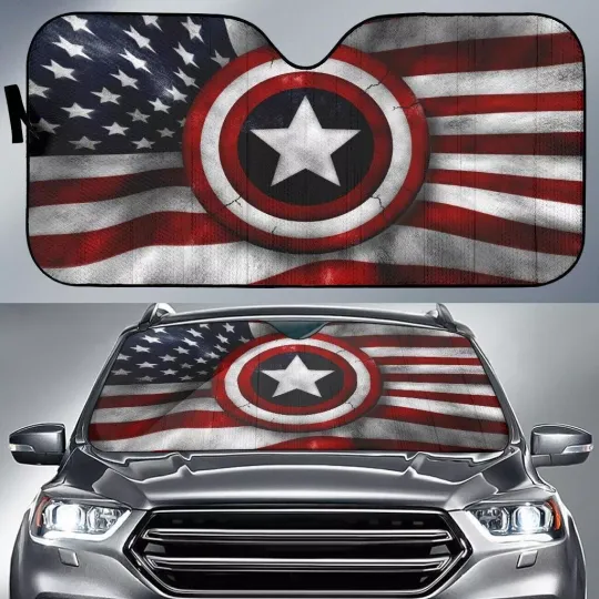 Discover Amarican Flag 3d Auto Sun Shades