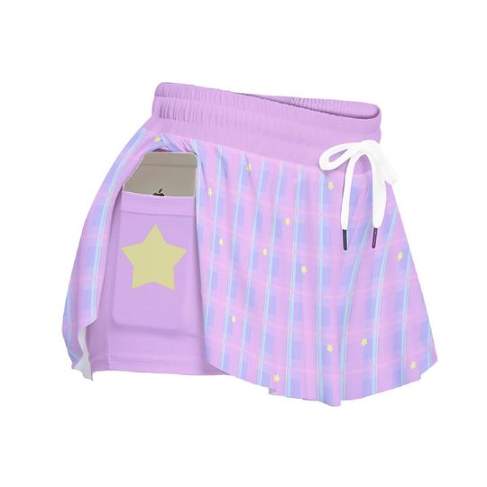 Discover Star Plaid Flowy Shorts | Starry Pastel Alt clothing |  Kawaii Shorts
