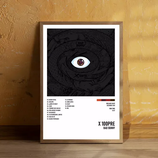 Discover 100pre - Bad Bunny Album Poster 20x30" 24x36"