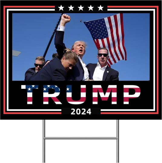 Discover Trump Yard Signs 2024, Fight Fight Fight Sign Double Sided Fade Resistant