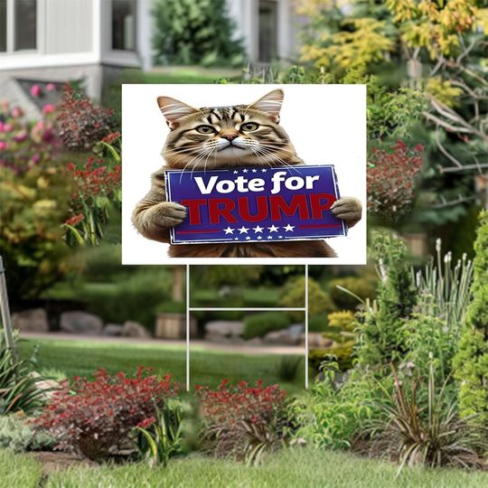 Discover Cats for Trump Outdoor Sign Pets For Trump Garden Sign Trump Harris Debate Dogs for Trump Yard Sign