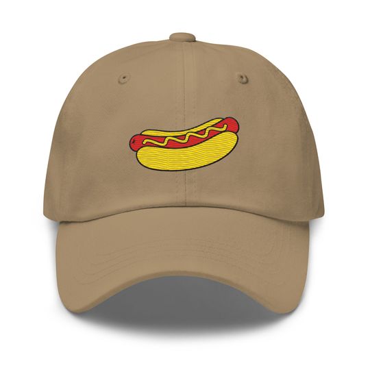 Discover Hot Dog Hat, Hot Dog Embroidery Dad Hat, Hot Dog Gift, Hot Dog Lover, Hot Dog Baseball Cap, Funny Dad Hat