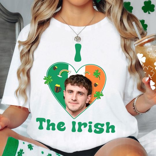 Discover I Love The Irish Paul Mescal Png Digital, I Heart the Irish Tee