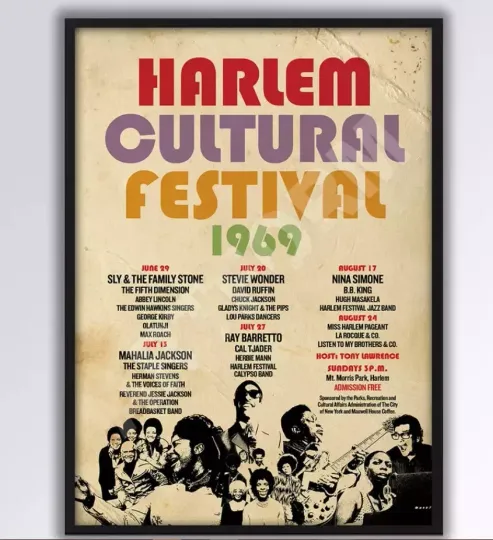 Discover Poster vintage 1969 - Harlem Cultural Festival 1969 Tour Poster, Gift For Fans