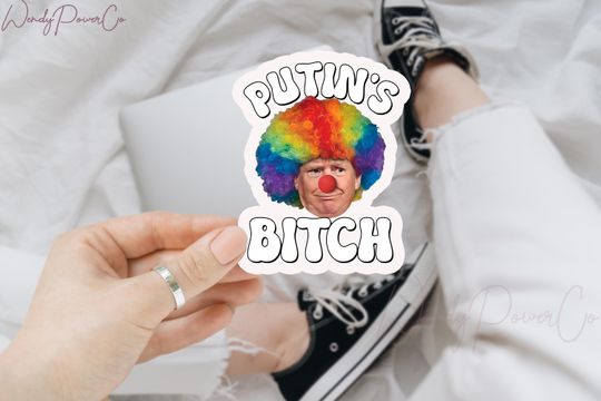 Discover Putin's Bitch Anti Trump Sticker, Political Decal for Car
