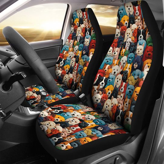 Discover Dogs Car Seat Covers, Custom Made Cover New Car