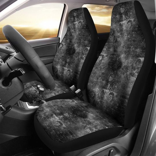 Discover Seamless Distressed Black Car Seat Covers