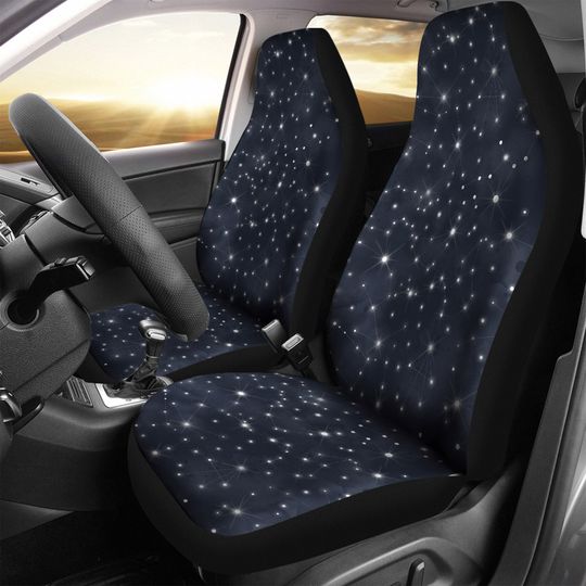 Discover Silver Starry Night Digital Car Seat Covers, New Car Gifts