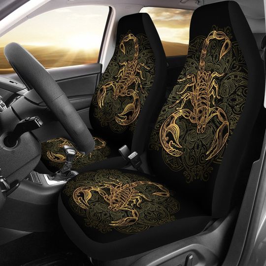 Discover Scorpion (Scorpio) Car Seat Covers, Scorpion Lover Front Car Cover