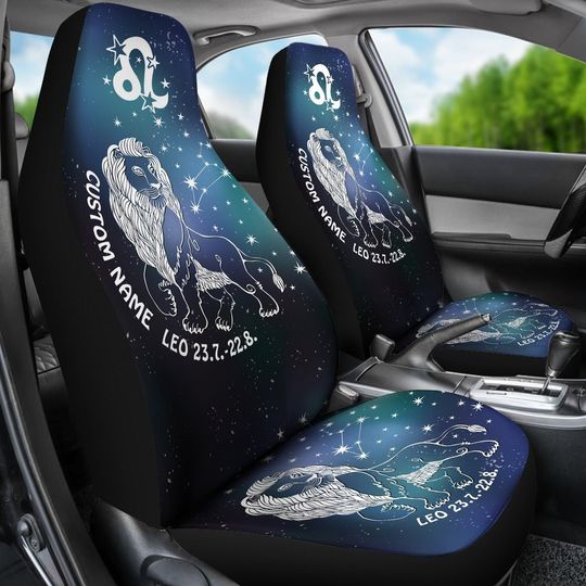 Discover Personalized Leo Horoscope Zodiac Star Sign Car Seat Covers