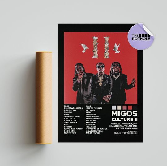 Discover Migos Poster / Culture II Poster / Album Cover Poster