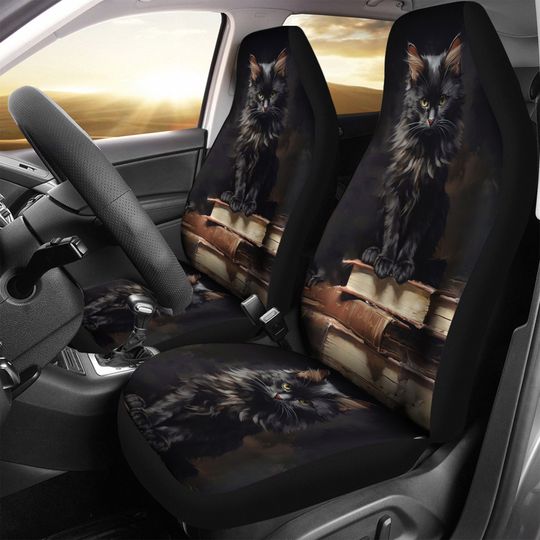 Discover Gothic Cat Car Seat Cover, Custom Made Cover New Car Gifts for Her Car Accessories Front Seat Covers