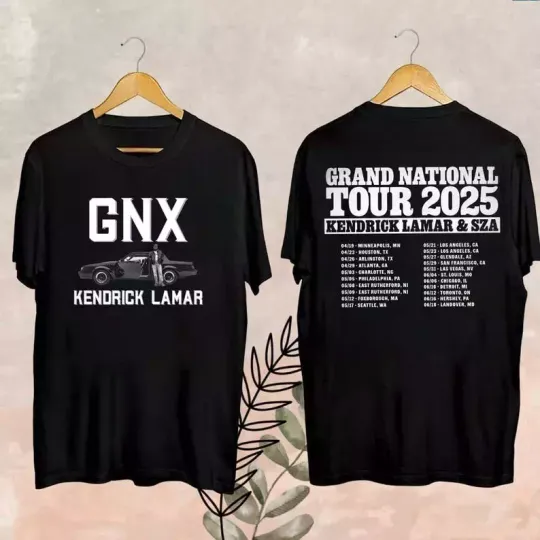 Discover Kendrick Lamar Tour 2025 SZA Double Sided T Shirt