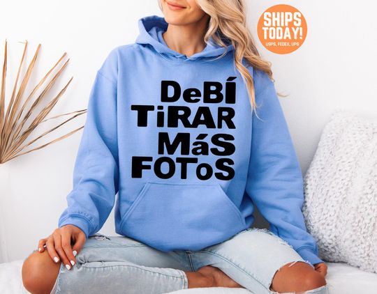 Discover Bad Bunny Deb Tirar Ms Fotos Hoodie,  Spanish Lyrics Hoodie