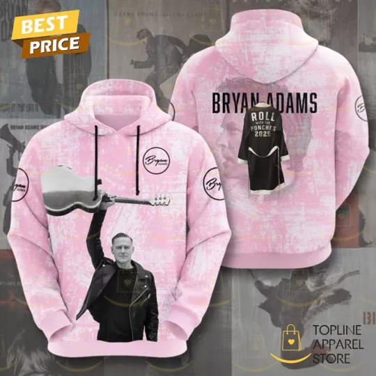 Discover Bryan Adams Roll With The Punches 2025 Shirt, Bryan Adams 3D Hoodie