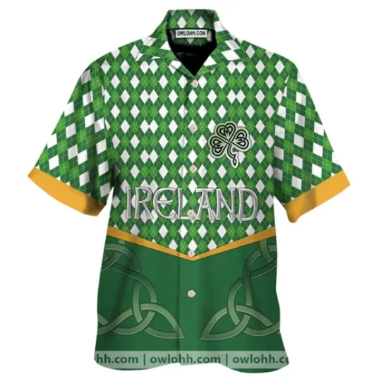 Discover Ireland St Patricks Day Hawaiian Shirt For Men Women
