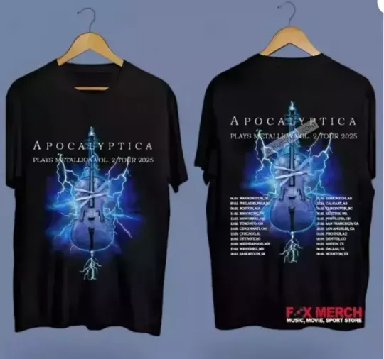 Discover 2025 Apocalyptica Tour T-Shirt, Apocalyptica Fan Shirt