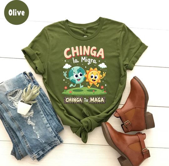 Discover Retro Chinga La Migra Chinga Tu Maga T-Shirt, Political Statement Shirt