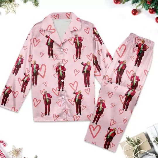 Discover Valentine Trump Pajamas Set, Trump Family Pajama Donald Trump Valentine Pajamas