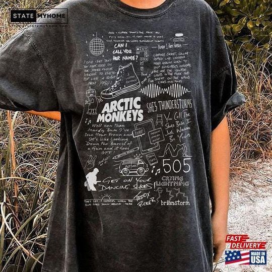 Discover Arctic Monkeys Doodle T-Shirt Hand-Drawn Band Art