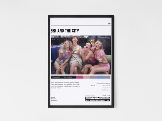 Discover sx And The City Poster, Minimalist Tv Series