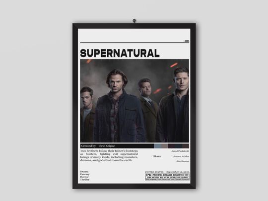 Discover Supernatural Poster, Tv Series Poster