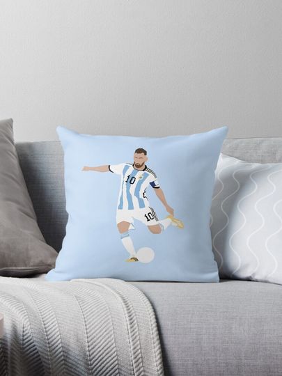Discover Messi minimalist design Pillow