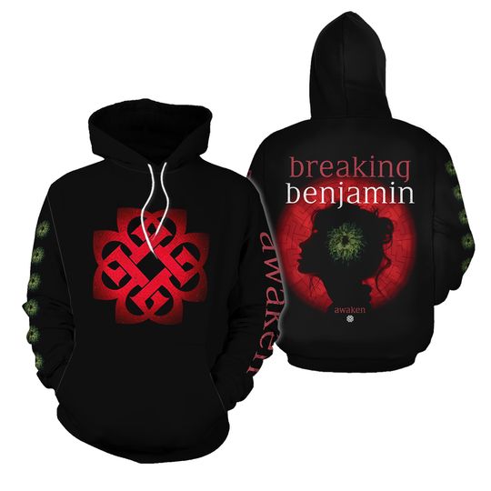 Discover Breaking Benjamin Awaken All Over Print Hoodie