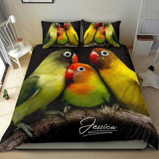 Discover Personalized Conure Duvet Cover Set, Parrot Sun Conure Family Bird Lover 3D Print Gift