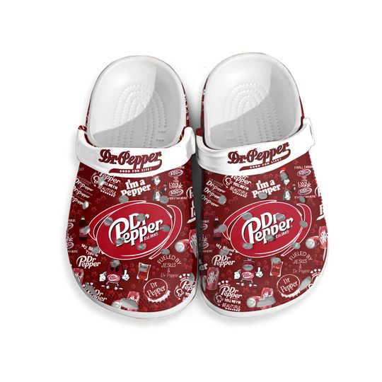 Discover Dr Pepper Clogs Shoes, Fun Fan Footwear for Those Who Bleed Dr Pepper Red