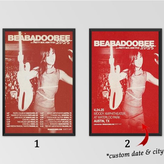 Discover beabadoobee 2025 tour poster, home decor, wall decor