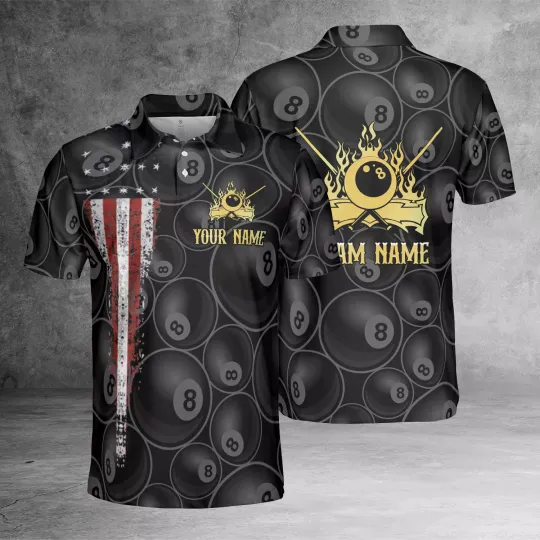 Discover Personalized Team Billiards Pool 3D Polo Shirt