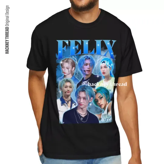 Discover Felix Stray kids T-shirt, Retro Bootleg Kpop Shirt, Stray Kids Fan Gift Merch