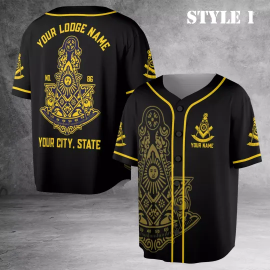 Discover Personalized Name Past Master Freemasonry  3D Baseball Jersey
