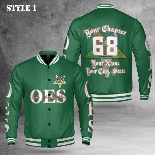 Discover Order of the Eastern Star Custom Chapter And Spring 3D Baseball Jacket