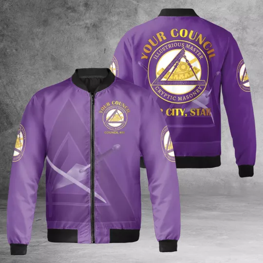 Discover Personalized Council Royal and Select Masters Freemasonry 3D Bomber Jacket