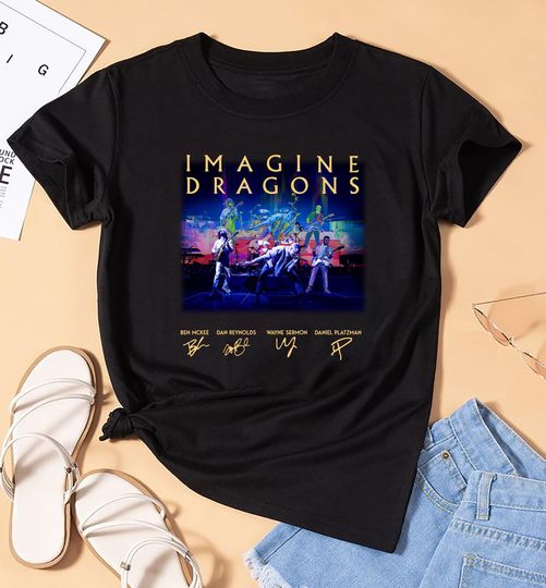 Discover Imagine Dragons Signatures Shirt, Imagine Dragons Vintage Shirt