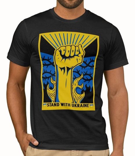 Discover I STAND WITH UKRAINE Black T-Shirt Top | Free Ukraine