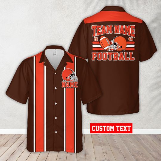 Discover Personalized Name Football Team Hawaiian Shirt, Custom Color American Football