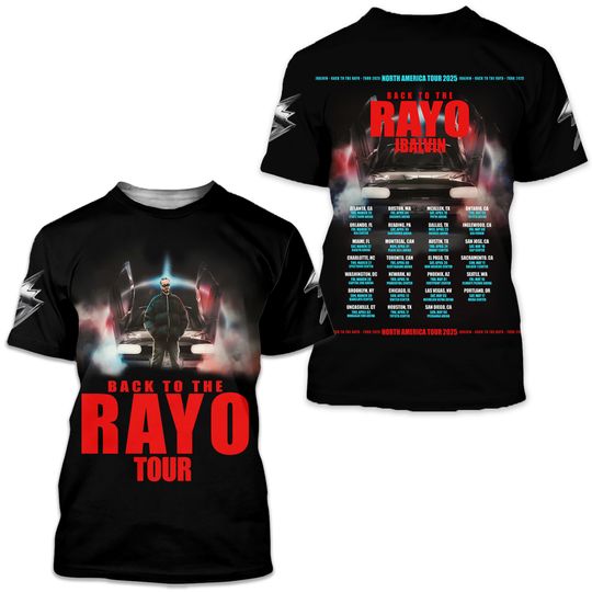 Discover J Balvin Back To The Rayo Tour 2025 T-Shirt 3D