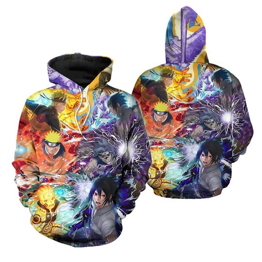 Discover Japanese Narutoo Hoodie Pullover Sweatshirt 3D All Over Print Anime