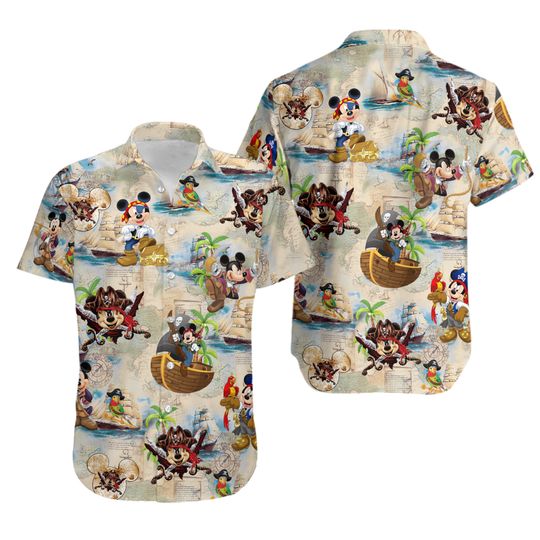 Discover Iconic Mouse Pirate Character 3D Hawaiian Shirt