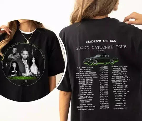 Discover Kendrick & SZA Grand National Tour 2025 T-Shirt