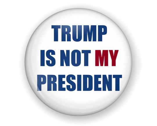 Discover Trump is Not My Prediction Button, Anti-Trump Pin, No More Trump Pin Button