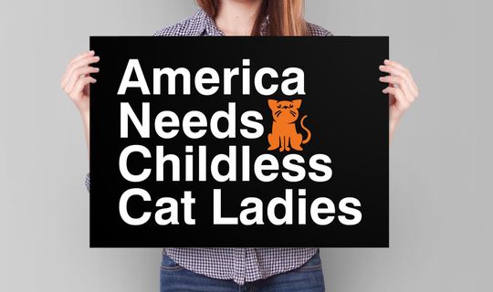Discover Childless Cat Lady Poster, PRINTABLE Women's March Sign, Anti Trump Protest Sign, Not My President Women's